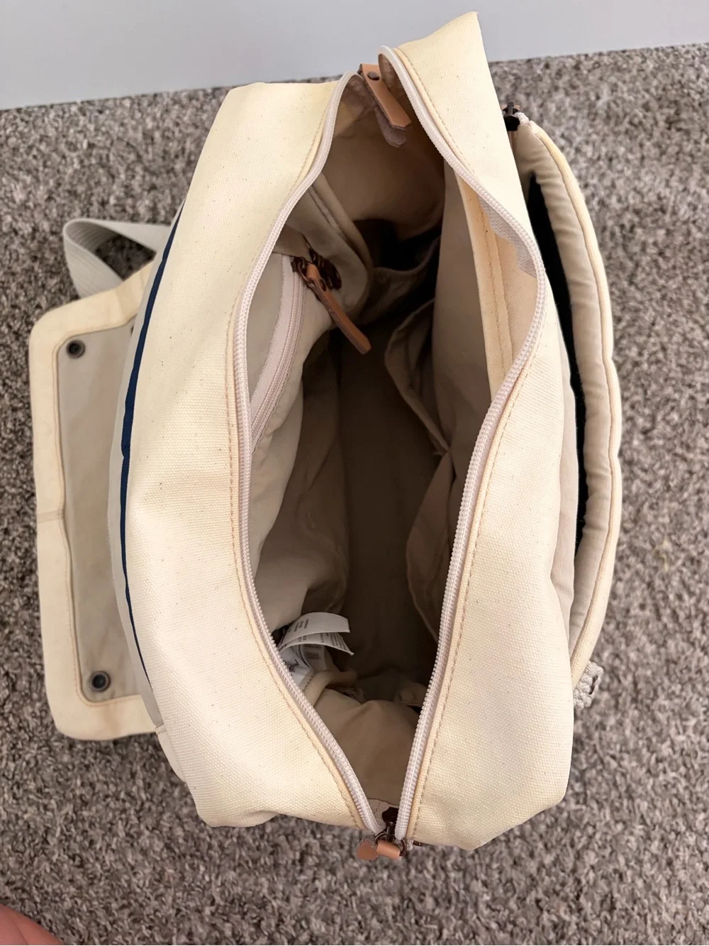 Petunia Pickle Bottom Boxy Diaper Bag - Cream, Mint & Navy